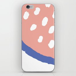 watermelon pink and blue iPhone Skin