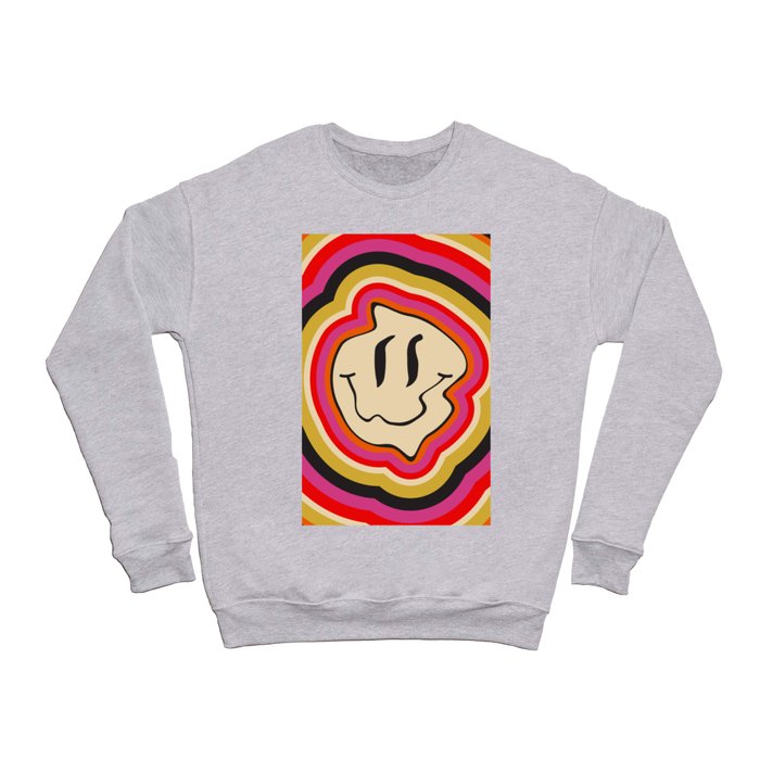 Retro Trippy Smiley Face Crewneck Sweatshirt