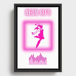 Neon 80s Framed Canvas