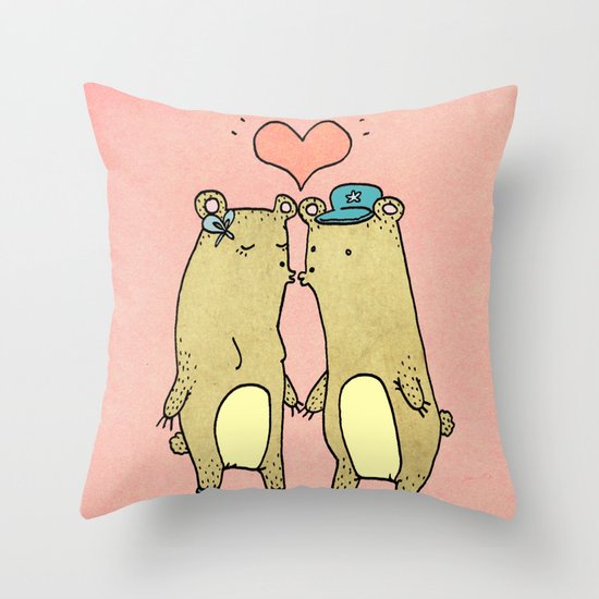 Dat First Kiss Throw Pillow