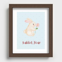 Rabbit Year Recessed Framed Print
