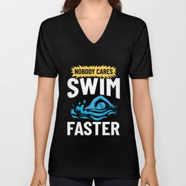 Swimming Coach Swim Pool Swimmer Lesson V Neck T Shirt