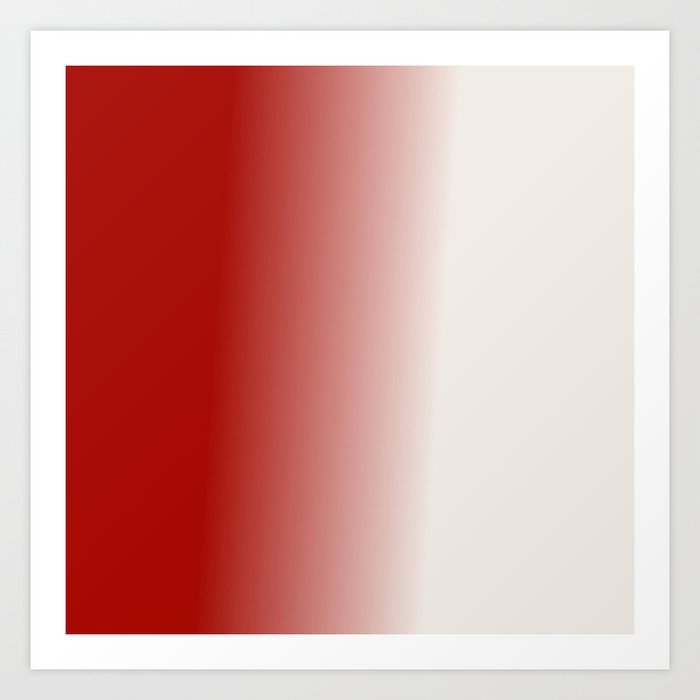 Ombre in Red White Art Print
