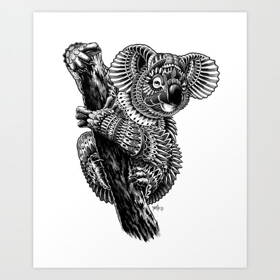 Ornate Koala Art Print