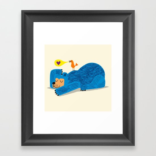 The Bear and The Bird Framed Art Print