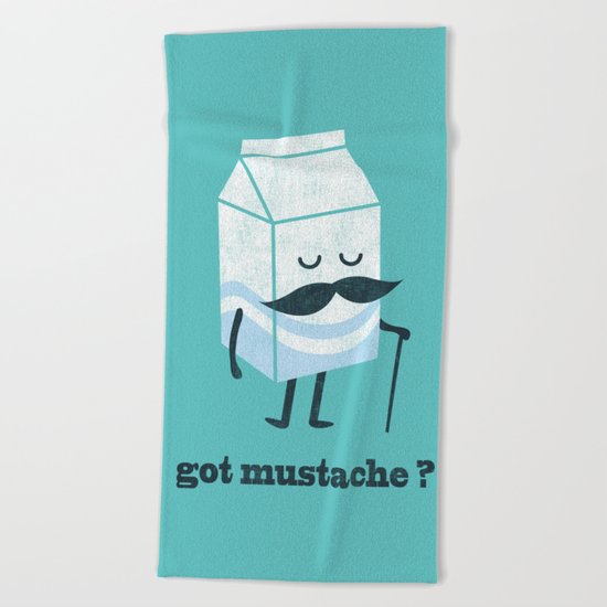 Got mustache? Beach Towel