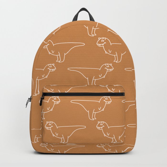 Cute simple Carnotaurus dinosaur gender neutral baby pattern