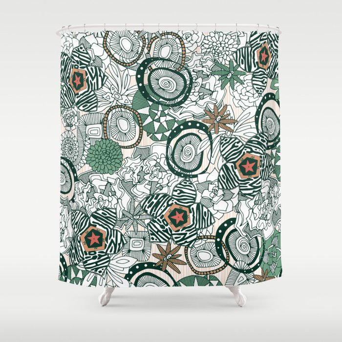 succulents limited Shower Curtain