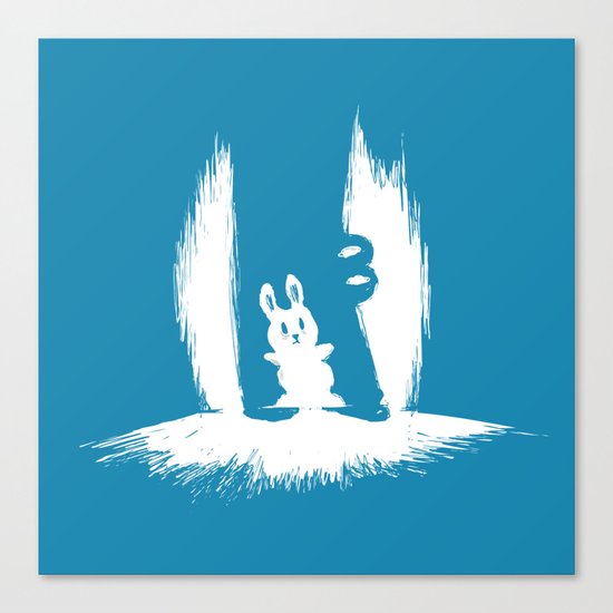 cornered! (bunny and crocodile) Canvas Print