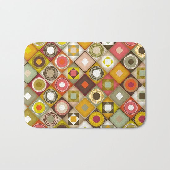 parava retro diagonal Bath Mat