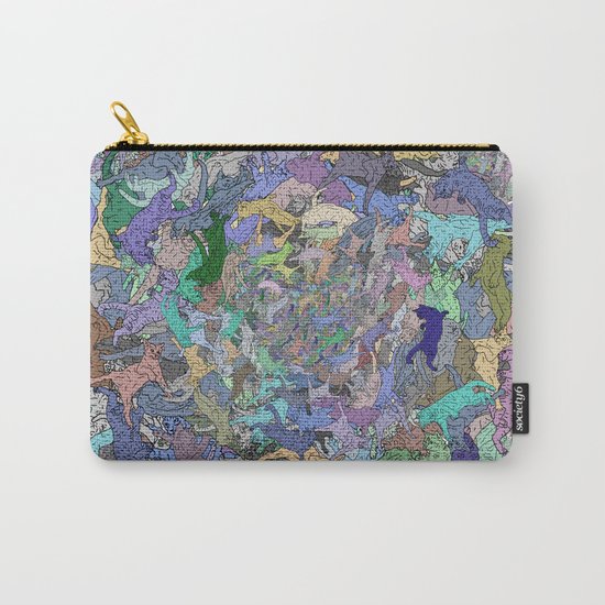Neon Cats Blue Moon Sea Twilight Carry-All Pouch
