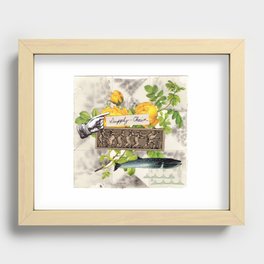 Supply-Chain yellow rose collage Recessed Framed Print