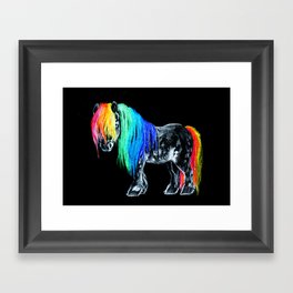 Rainbow Pony Framed Art Print