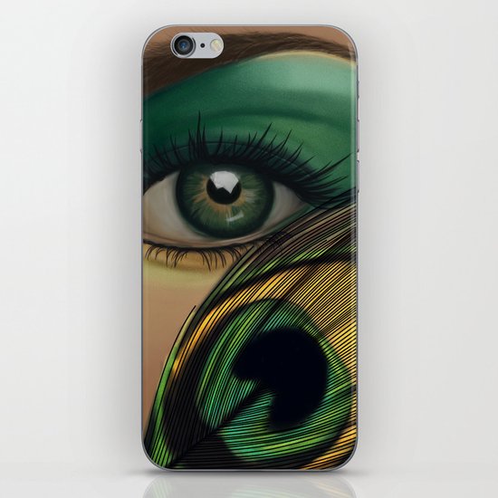 Through The Eye Of A Peacock iPhone Skin
