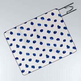 Blue Paint Pattern Picnic Blanket