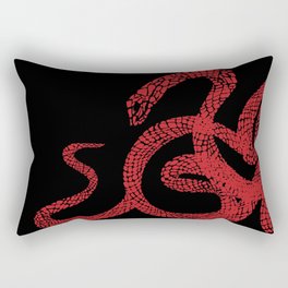 Red Snake Rectangular Pillow