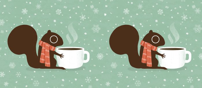 Cute Squirrel Coffee Lover Winter Holiday Travel Mug by Jenn Kay