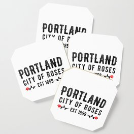 Portland City Of Roses Est 1859 Classic Distressed Novelty Coaster
