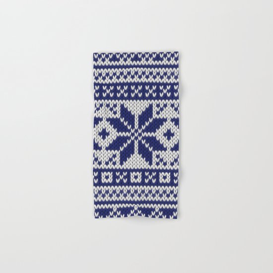 Winter knitted pattern 5 Hand & Bath Towel