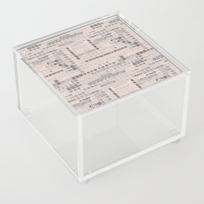 peach and grey ink marks hand-drawn collection Acrylic Box