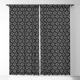 Harlequin Painted Diamond Grid Black and White Blackout Curtain