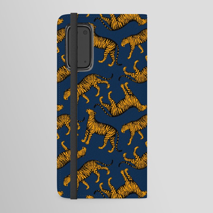 Tigers (Navy Blue and Marigold) Android Wallet Case