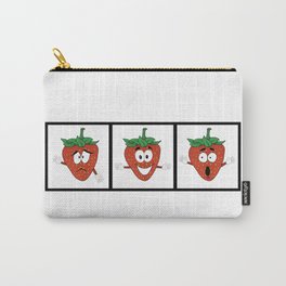 The Many Faces of Daryll Strawberry - An Emotional Strawberry Carry-All Pouch