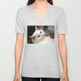 What greater gift than the Love of a Cat V Neck T Shirt