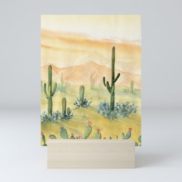 Desert Sunset Landscape Mini Art Print
