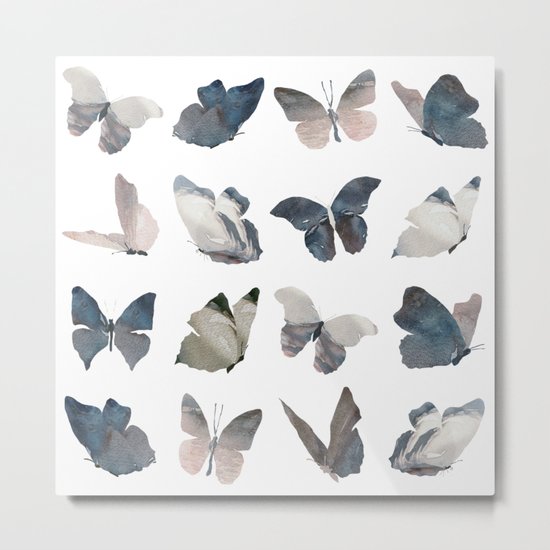 Butterfly Pattern Metal Print