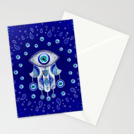 Hamsa Hand -Evil Eye Amulet Stationery Card