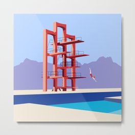 Soviet Modernism: Diving tower in Etchmiadzin, Armenia Metal Print | Architecture, Swim, Armenia, Vector, Graphic, Swimmer, Soviet, Graphicdesign, Modernism, Diving 