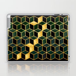 Green Cubes Laptop Skin
