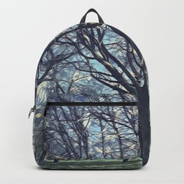 magic tree Backpack | Digital, Graphicdesign, Acrylic, London, Gree, Victoriapark, Strokedesign, Watercolor, Blue 