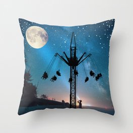 Buy The Ticket - Take the Ride - Surrealistic Graphic Design Throw Pillow