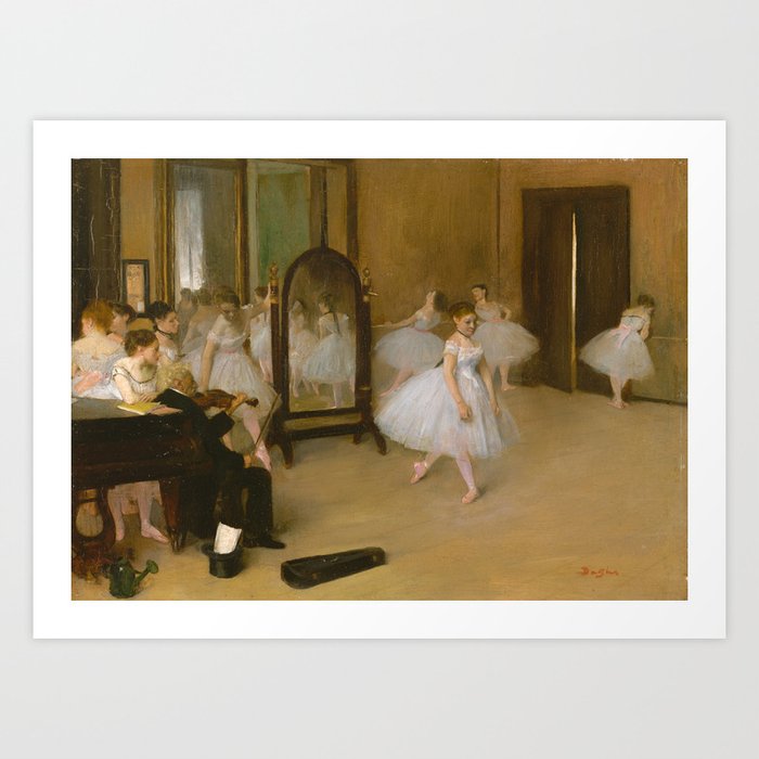 The Dancing Class by Edgar Degas, 1870 Art Print