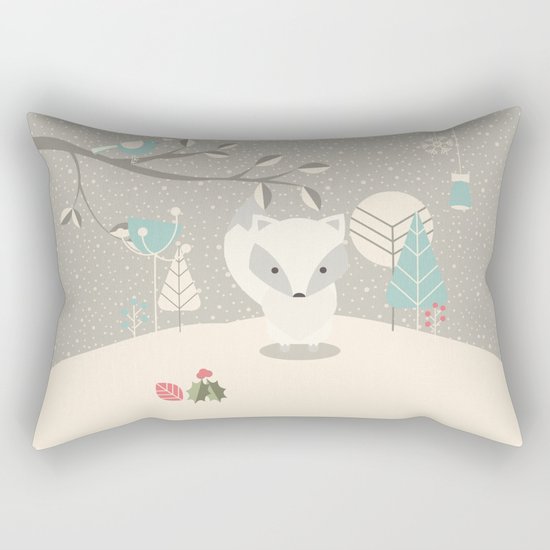 Christmas baby fox 07 Rectangular Pillow