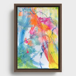 abstract rainbow N.o 3 Framed Canvas