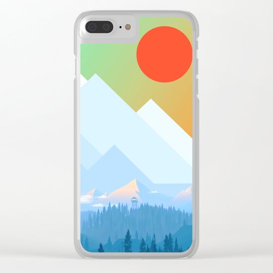 Mountains XVII Clear iPhone Case