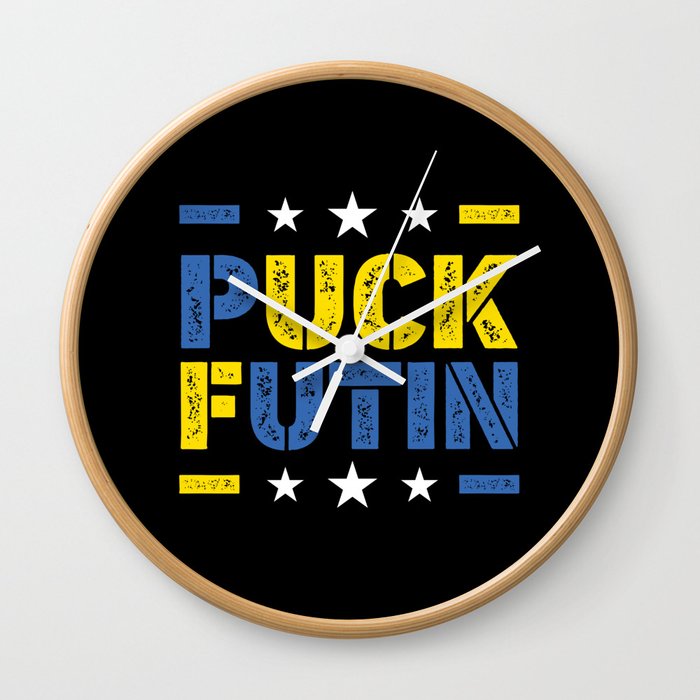 Puck Futin Fuck Putin Ukrainian War Wall Clock