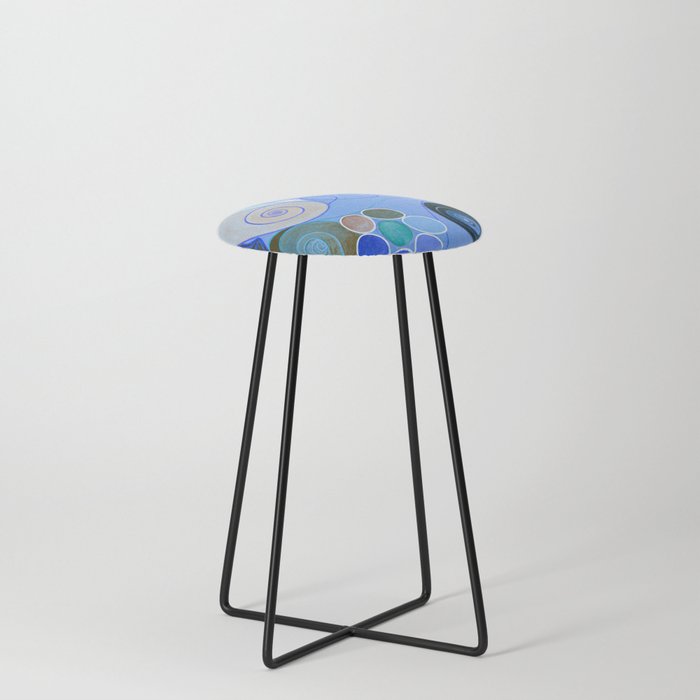 The Ten Largest, Group IV, No.4 (Blue) by Hilma af Klint Counter Stool