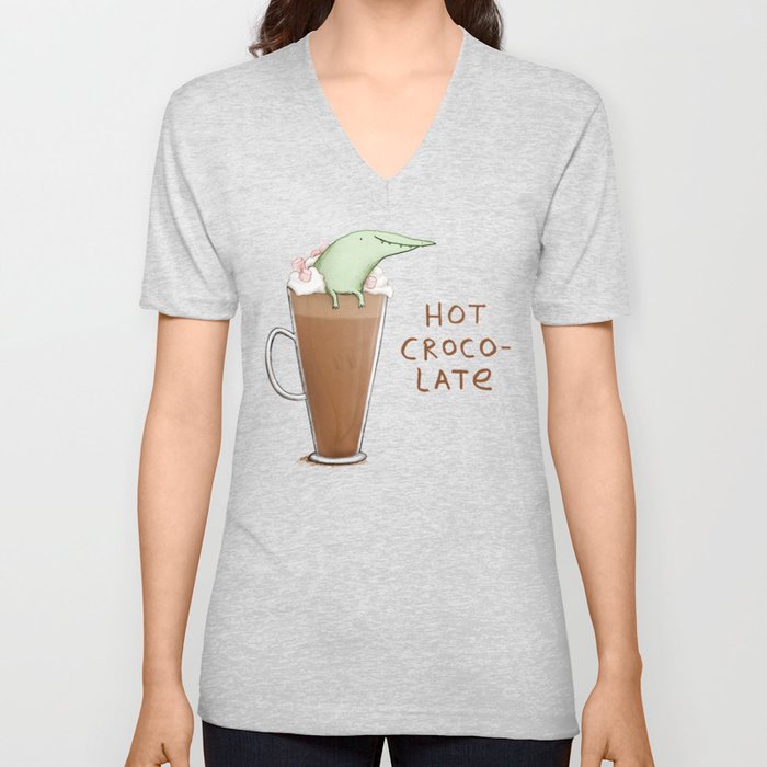 Hot Crocolate V Neck T Shirt