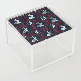 Seamless Knitted Christmas Pattern 05 Acrylic Box