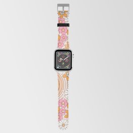 Retro Moon Sun and Flowers Apple Watch Band