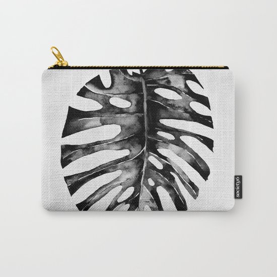 Minimal Monstera Carry-All Pouch