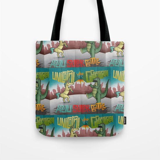 Unicorn VS Gogojira! Tote Bag