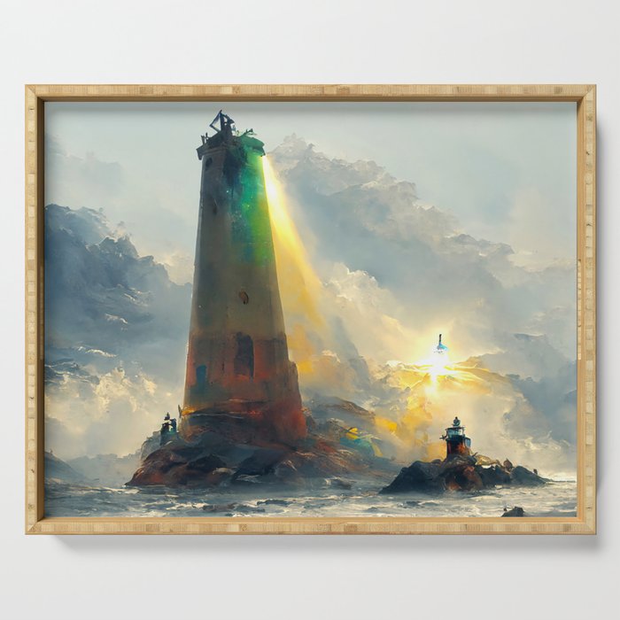 Lighthouse Art - A Ray of Light C Serving Tray