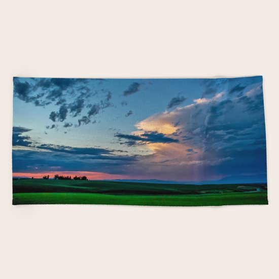 Montana Sunset Beach Towel By Heatherdoughtyphotography Society6