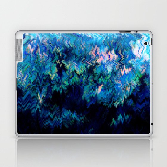 Blue Tones Zigzag Abstraction Laptop & iPad Skin