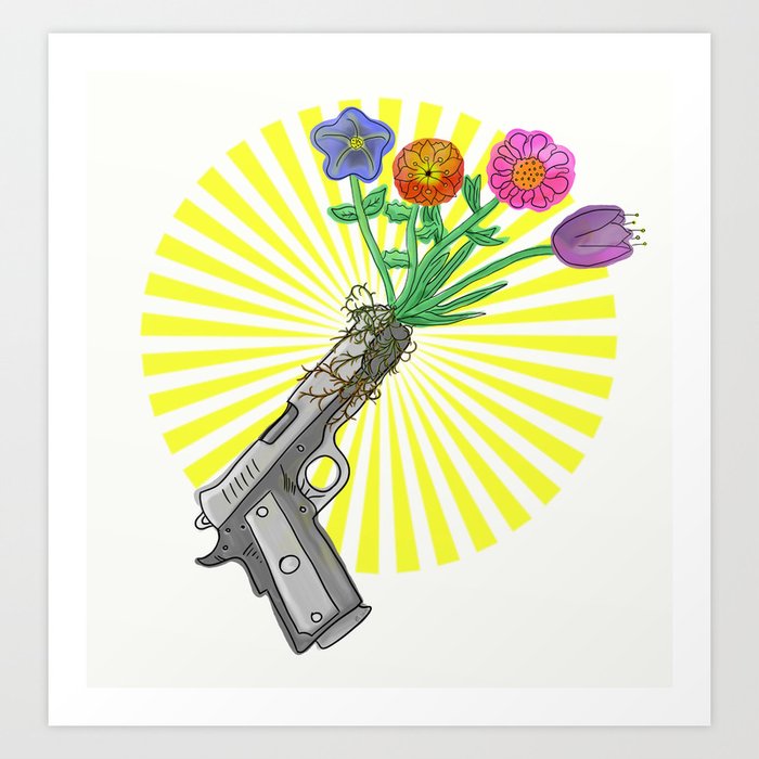 Choose Love over Gun Violence Art Print